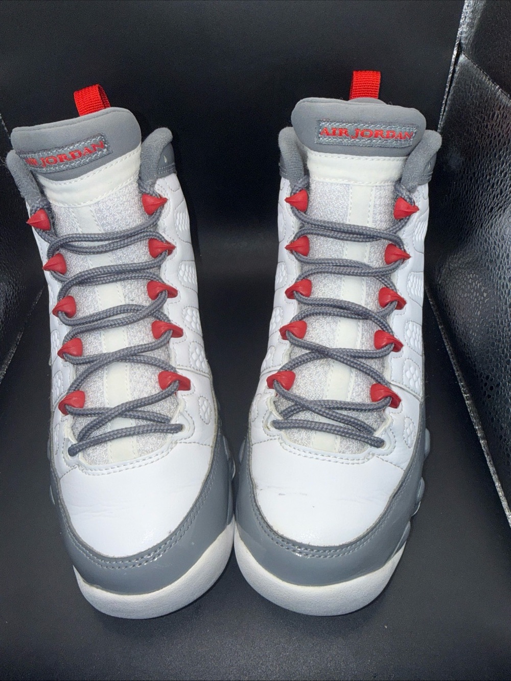Size 7 (GS) - Jordan 9 Retro Mid Fire Red, 302359-162, Clean, No Box, Good Cond